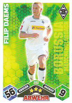 Filip Daems Borussia Monchengladbach 2010/11 Topps MA Bundesliga #202